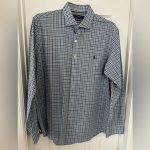 Polo by Ralph Lauren Men's Navy Checkered Button-Down Shirt